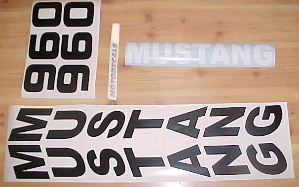 mustang 960 decals stickers 
